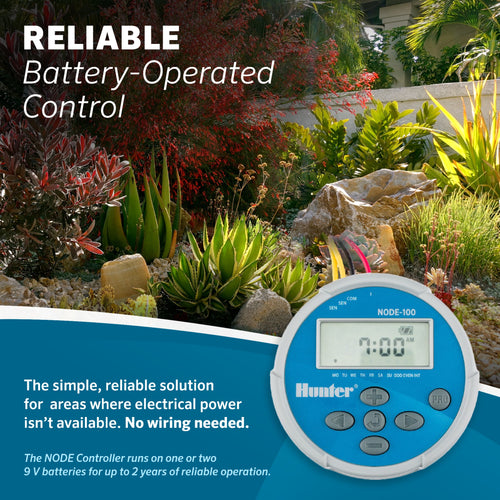 Hunter Node Battery-Powered Irrigation Controller (1 to 4 Zones)
