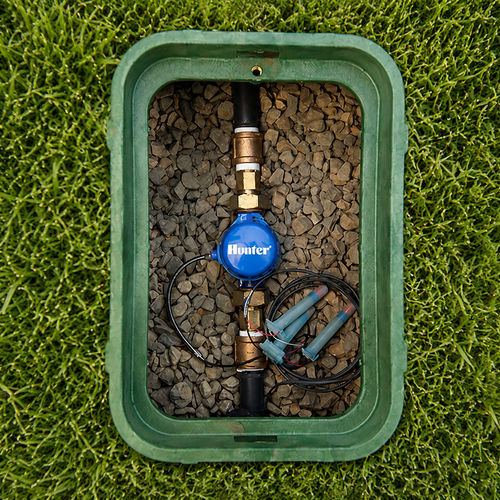 Hunter HC Flow Meter in Valve Box