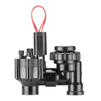 Hunter PGV-075-ASV anti-siphon irrigation valve with flow control 3/4 inch side view
