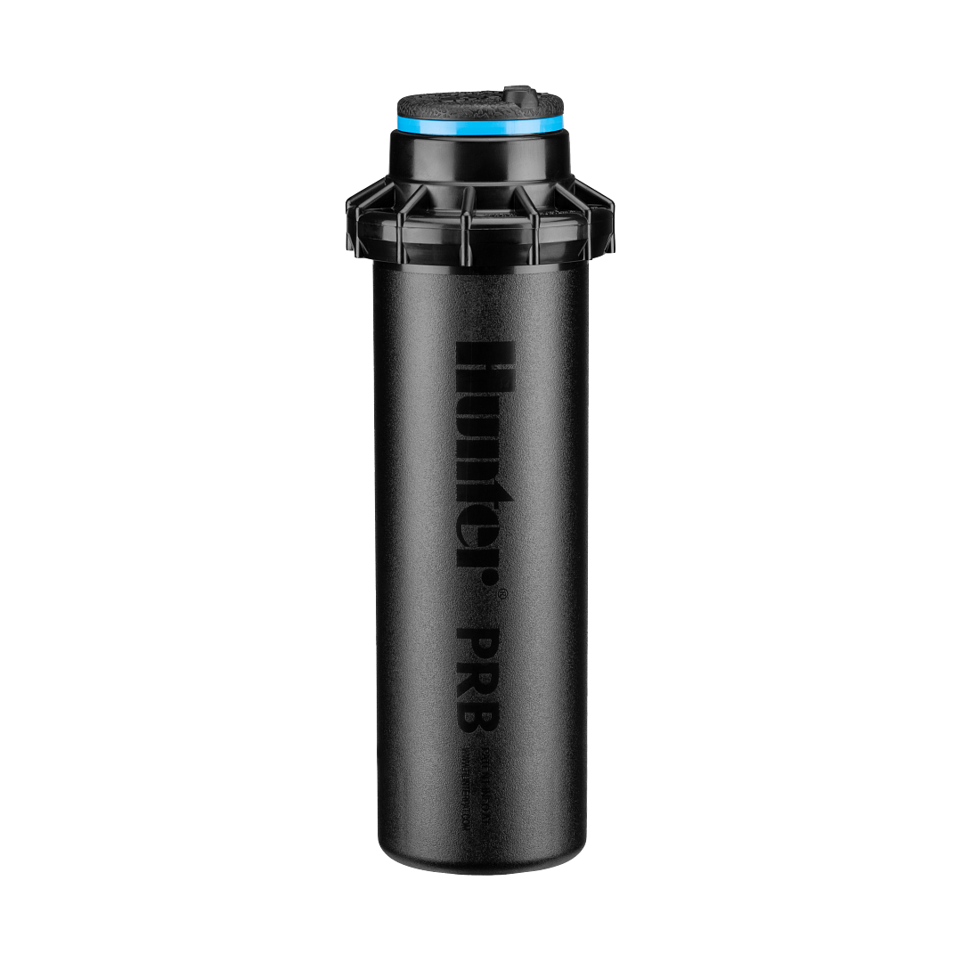 Hunter PGP Ultra adjustable rotor sprinkler 4-inch pop-up pressure regulated body product side view collapsed
