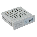 Small electronic device with wireless connectivity symbols on a white background