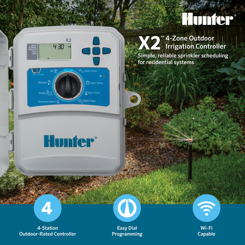 Hunter X2™ Wi-Fi Compatible Irrigation Controller (4 to 14 Zones)